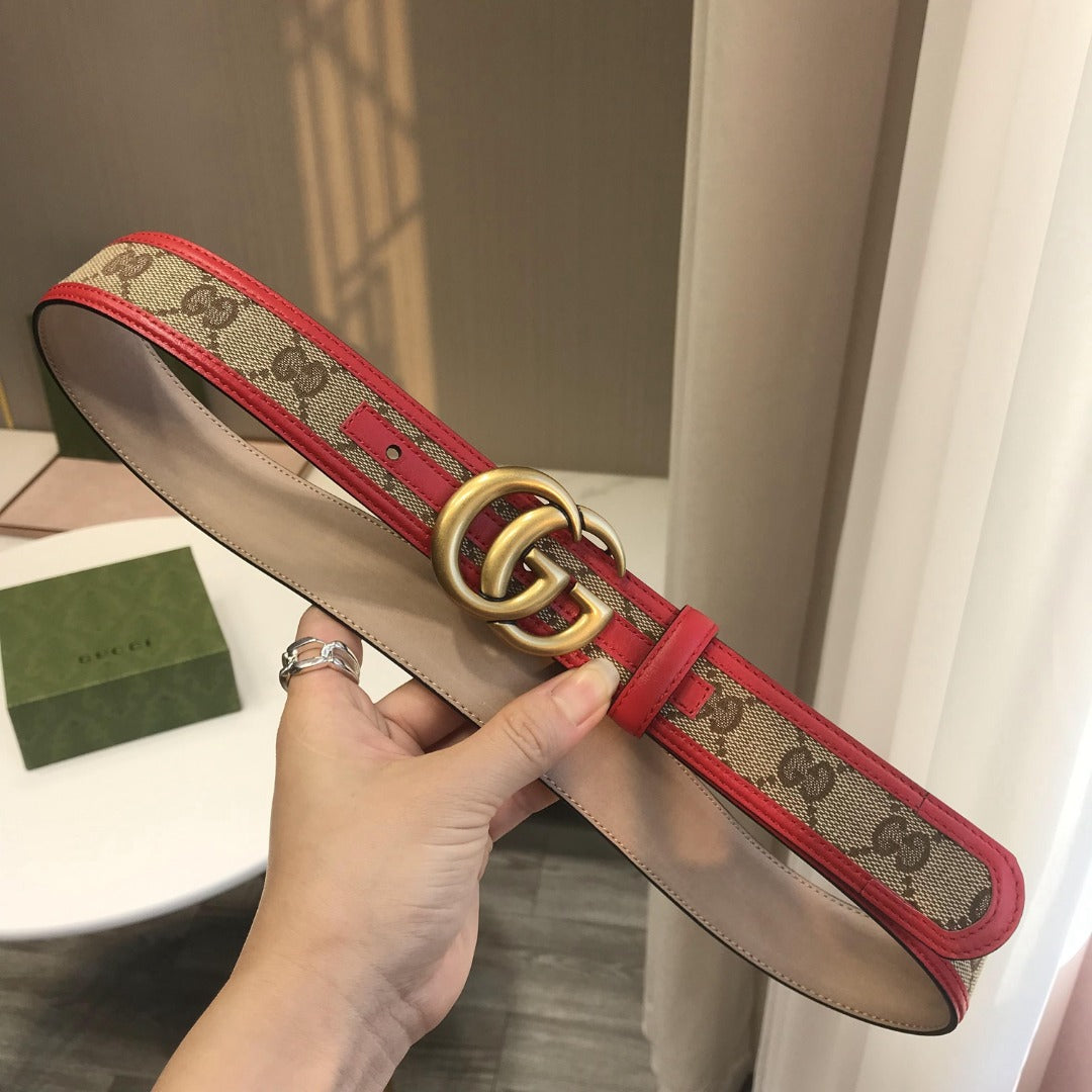 古G家-紅色皮帶-3.0cm