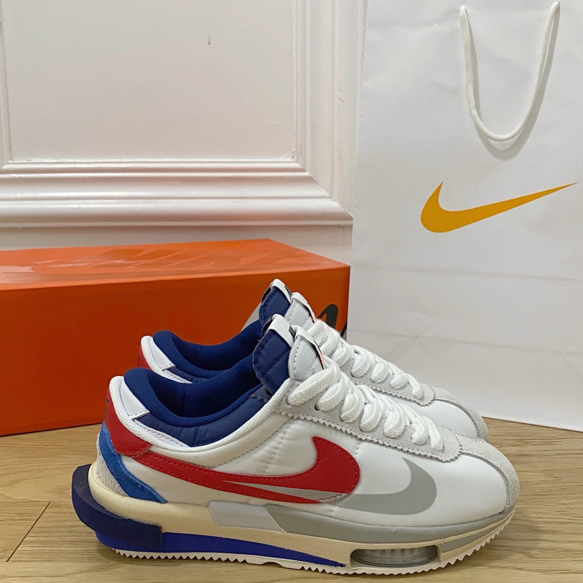 N1KE-Sacai x Nike Zoom Cortez SP 白藍紅