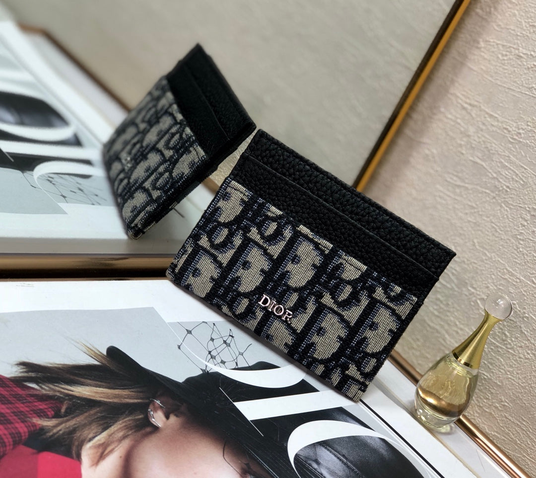 Dior 帆布老花卡包