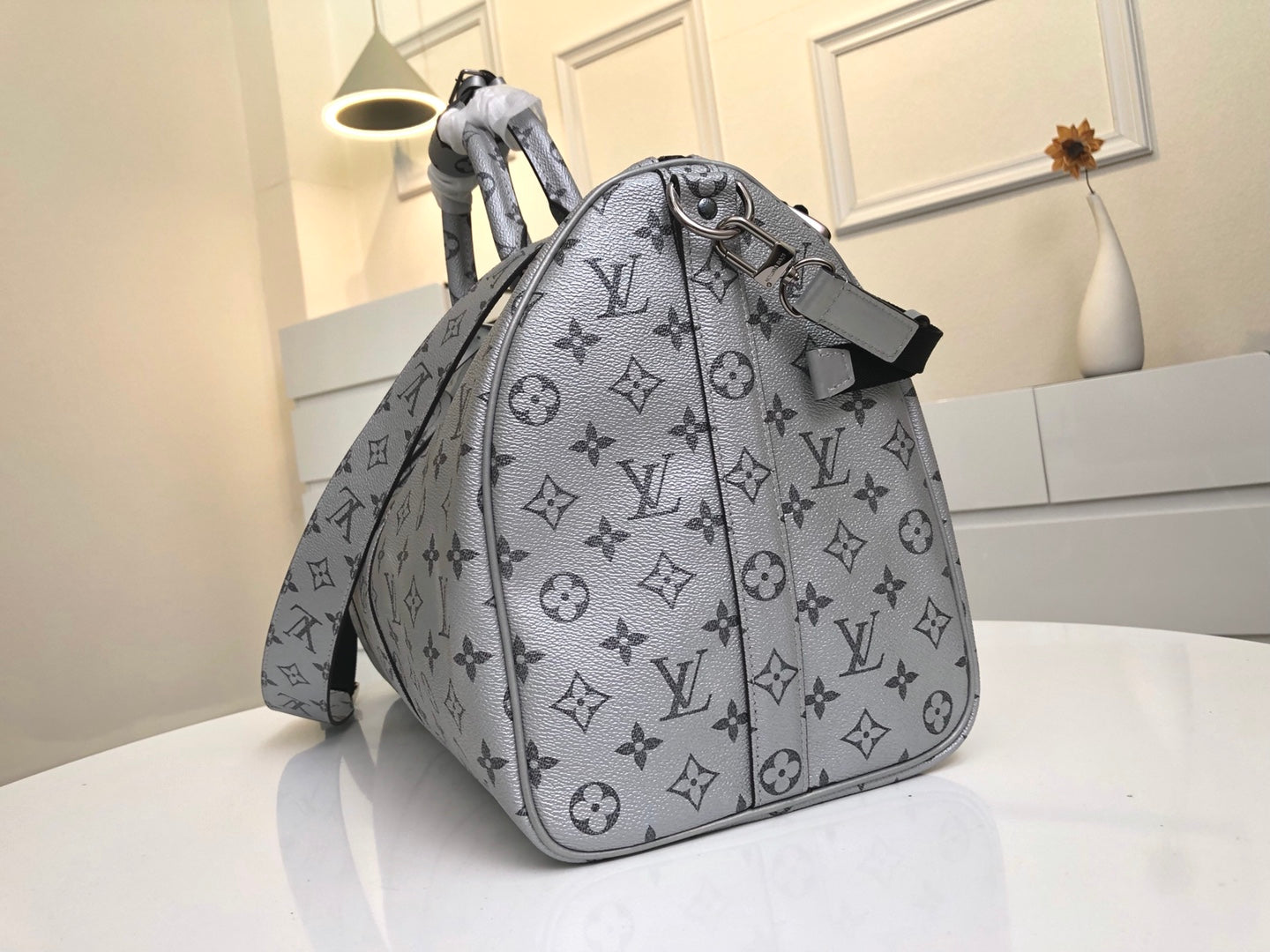 Lou-Keepall 45 旅行袋 銀色