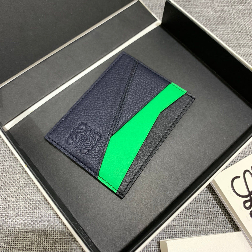 Loewe Plain Card Holder 多色拼接皮革卡包