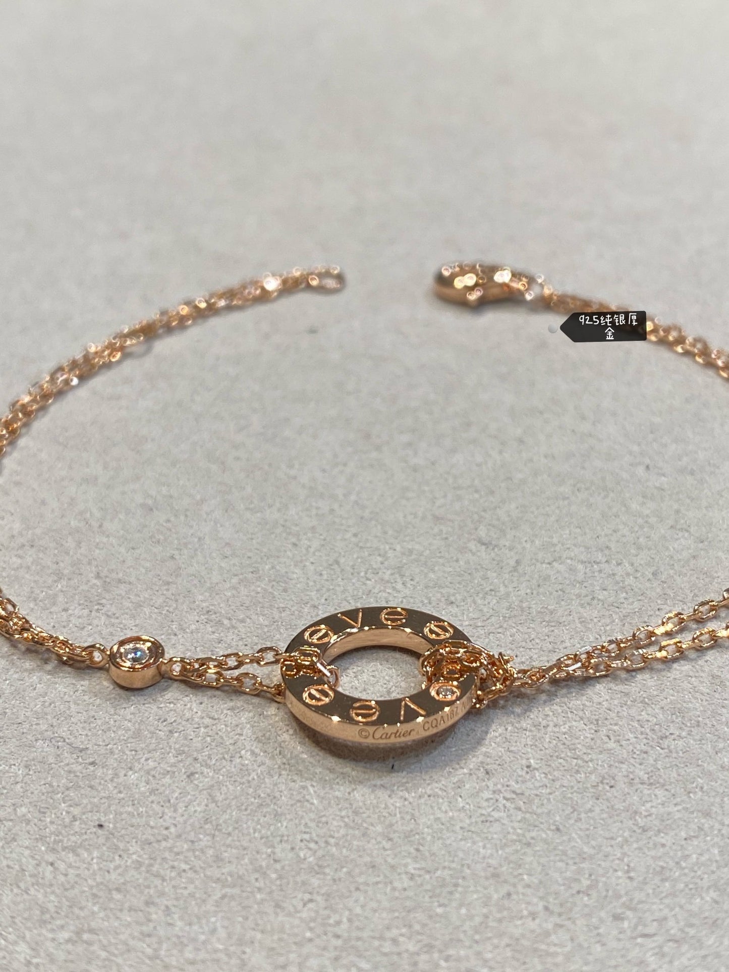 Cartier Love 雙層小圓餅手鍊