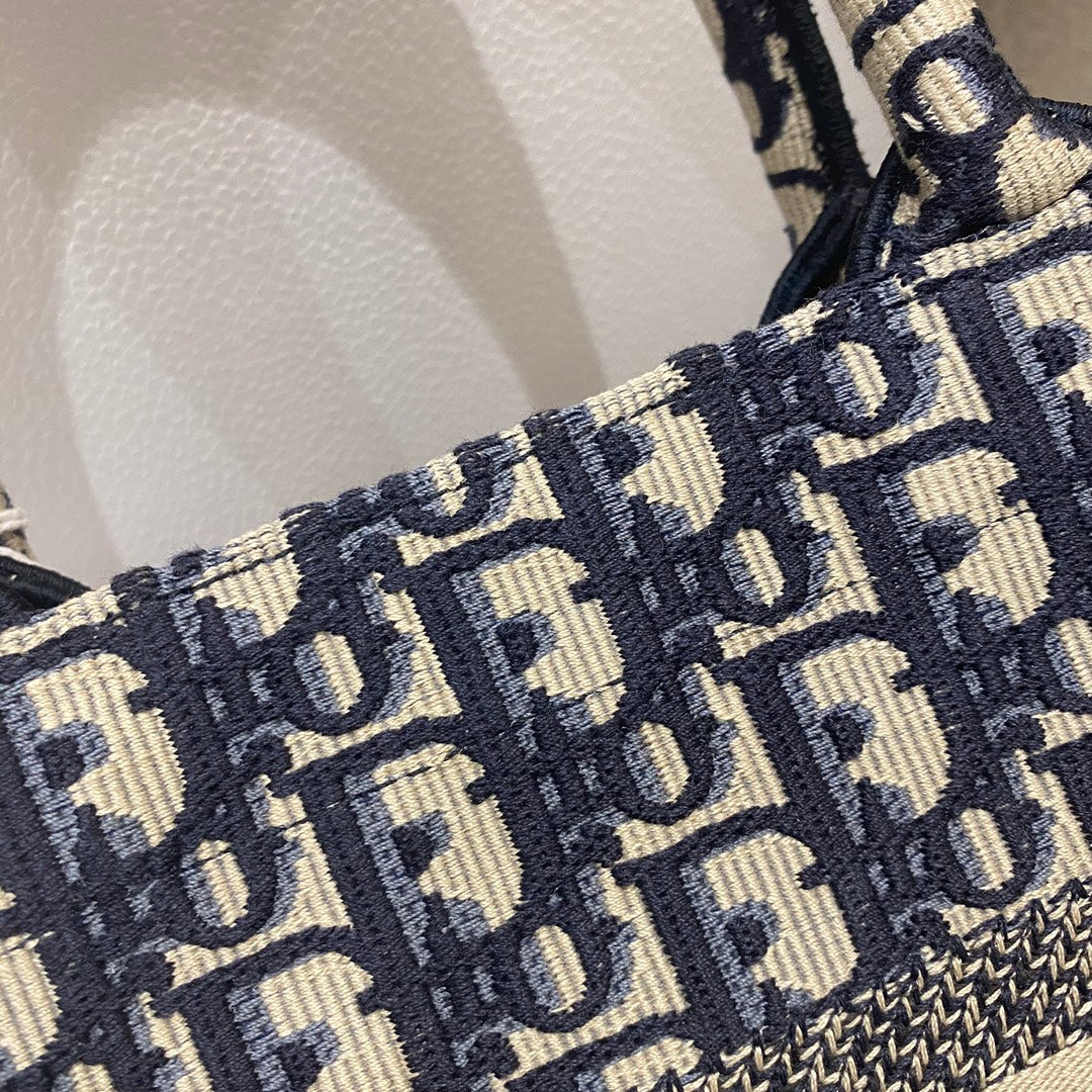 Dior Book Tote-小號36.5cm-深藍老花