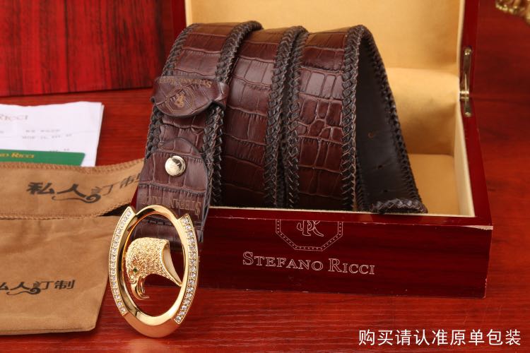 STEFANO RICCI-皮帶-5吋-男款