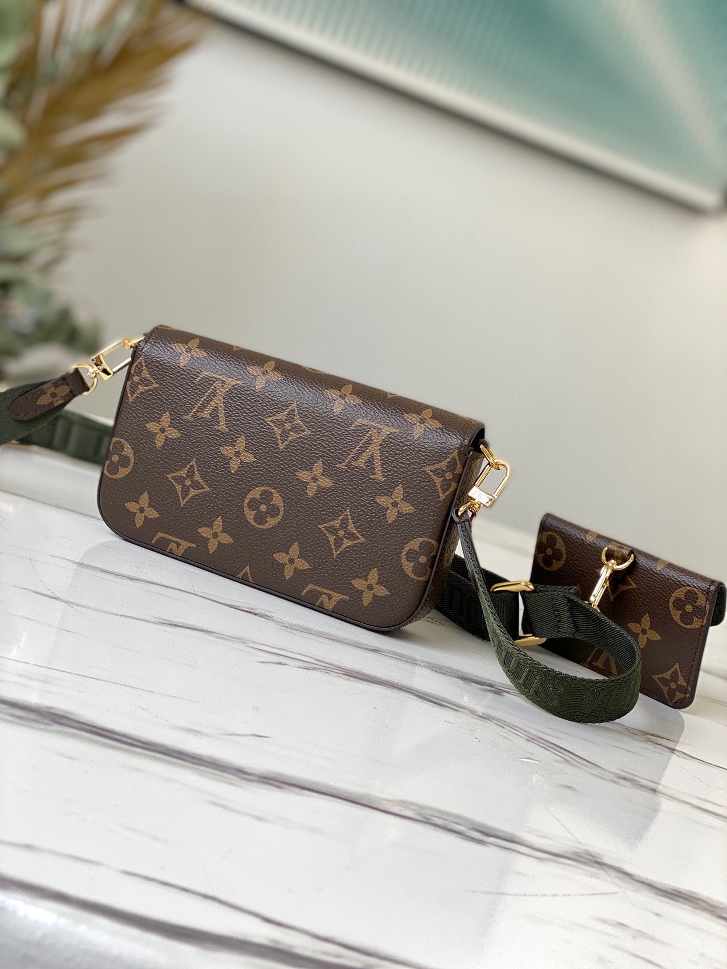 LV M80091 綠色三件套 MULTI POCHETTE FéLICIE 三合一