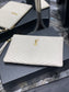 YSL_提花拼接文件手拿包-白色金扣-30cm