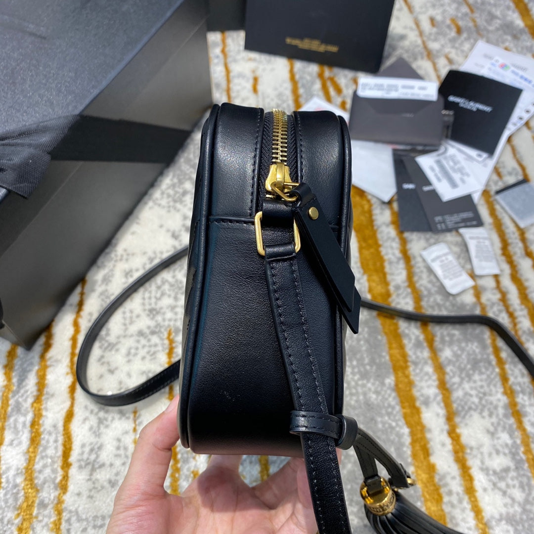 聖Y羅-Lou Bag 相機包-黑色金扣