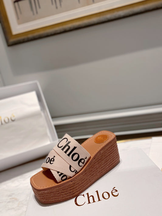 Chloe鞋-Chloe Woody Wedge Mule 厚底拖鞋