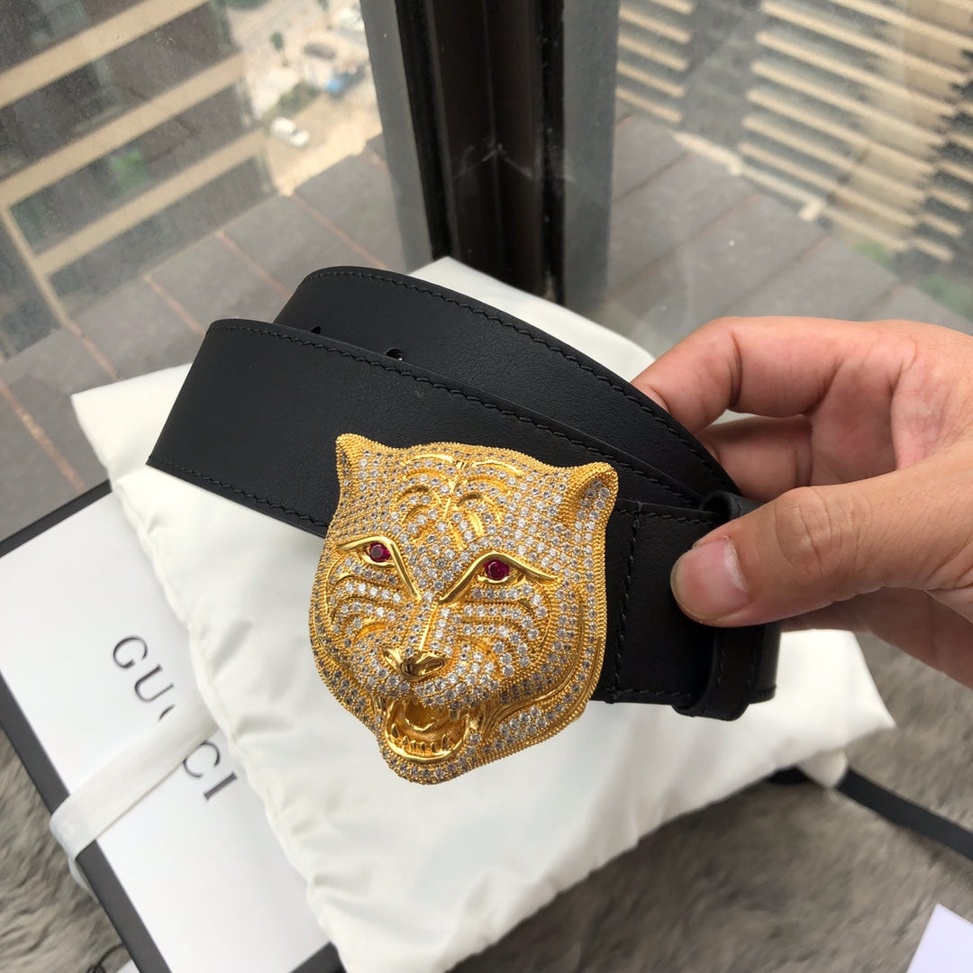 古G家-金虎頭皮帶-4.0cm