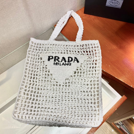 普P家-酒椰纖維托特包 白色