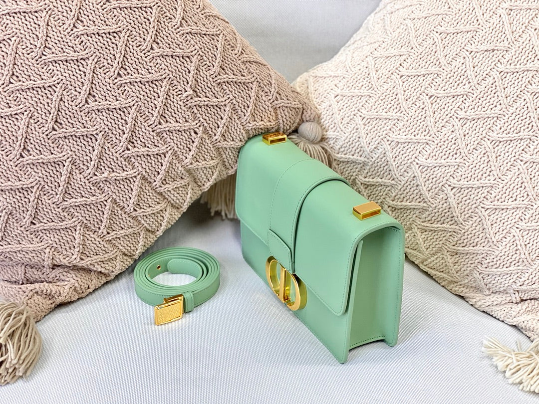 Dior 蒙田 30 Montaigne系列-24cm-牛皮平紋-薄荷綠金扣