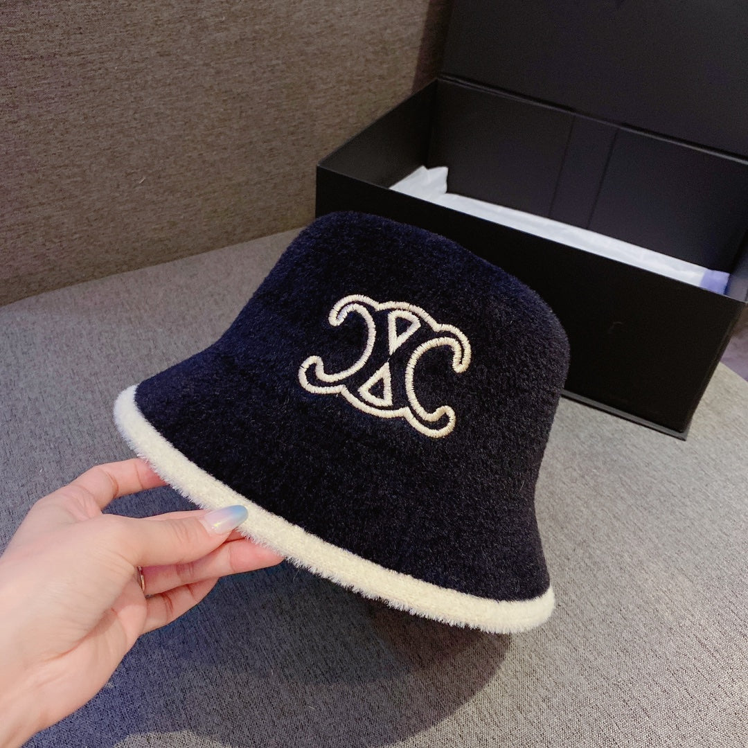 賽C家-水貂絨漁夫帽 黑色