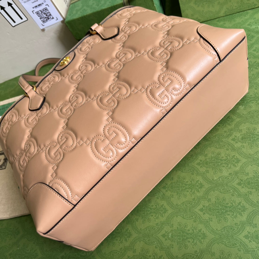 古G家-Ophidia 中號托特包 32x28x14cm 粉杏色