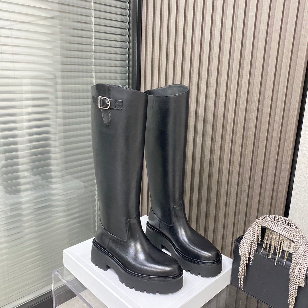 賽C家-2022新款騎士靴-蠟感胎牛皮 楊冪同款 （尺碼35-39，40訂製）