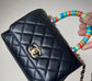 Chanel mini coco handle彩虹包-黑色