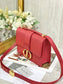 Dior 蒙田 30 Montaigne系列-24cm-牛皮手掌紋-紅色金扣