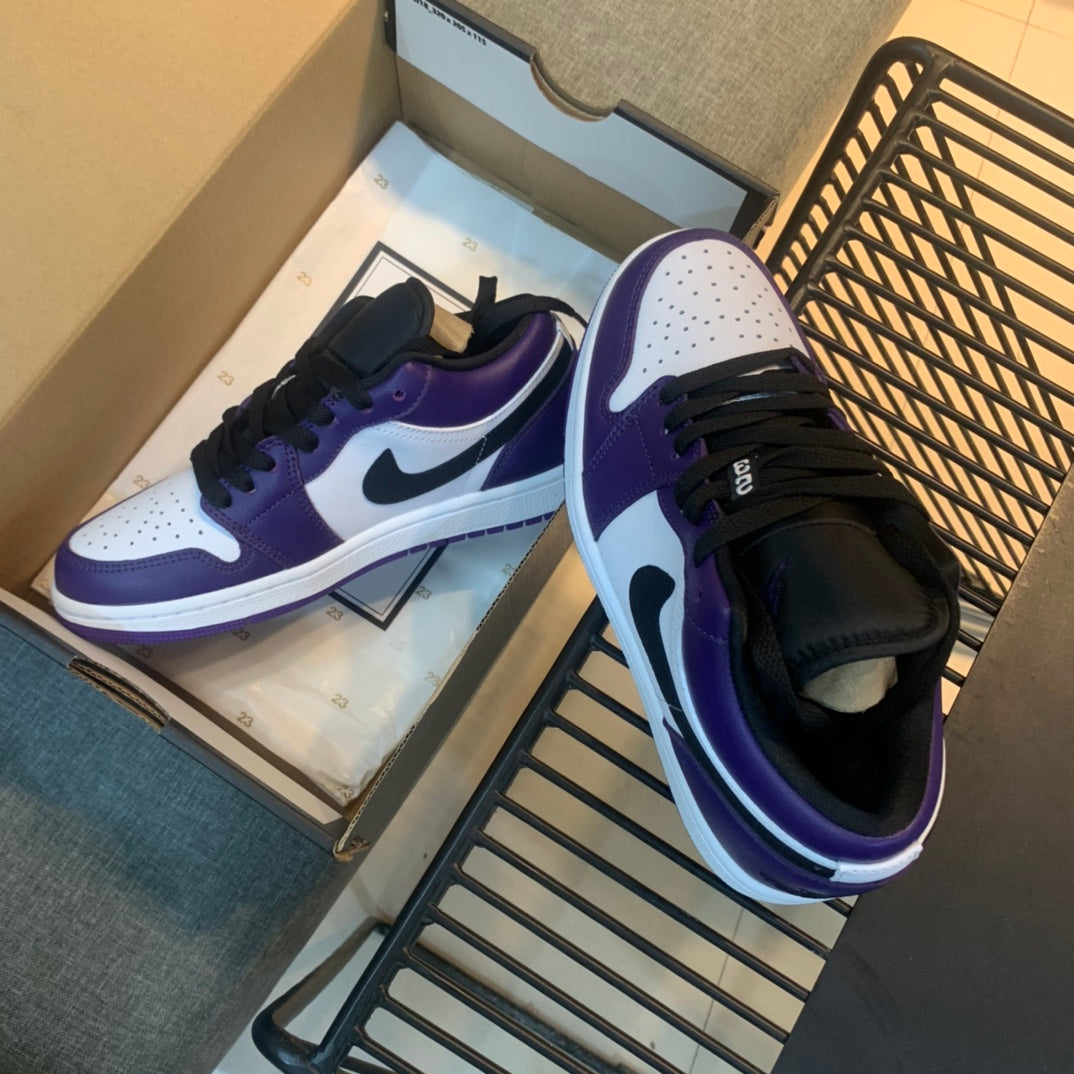 N1K-Air Jordan 1 Low 板鞋 休閒鞋 紫色
