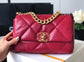 Chanel 19Bag-小號寶石紅