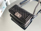 Chanel Leboy Mini-黑色胎牛皮-復古銀扣