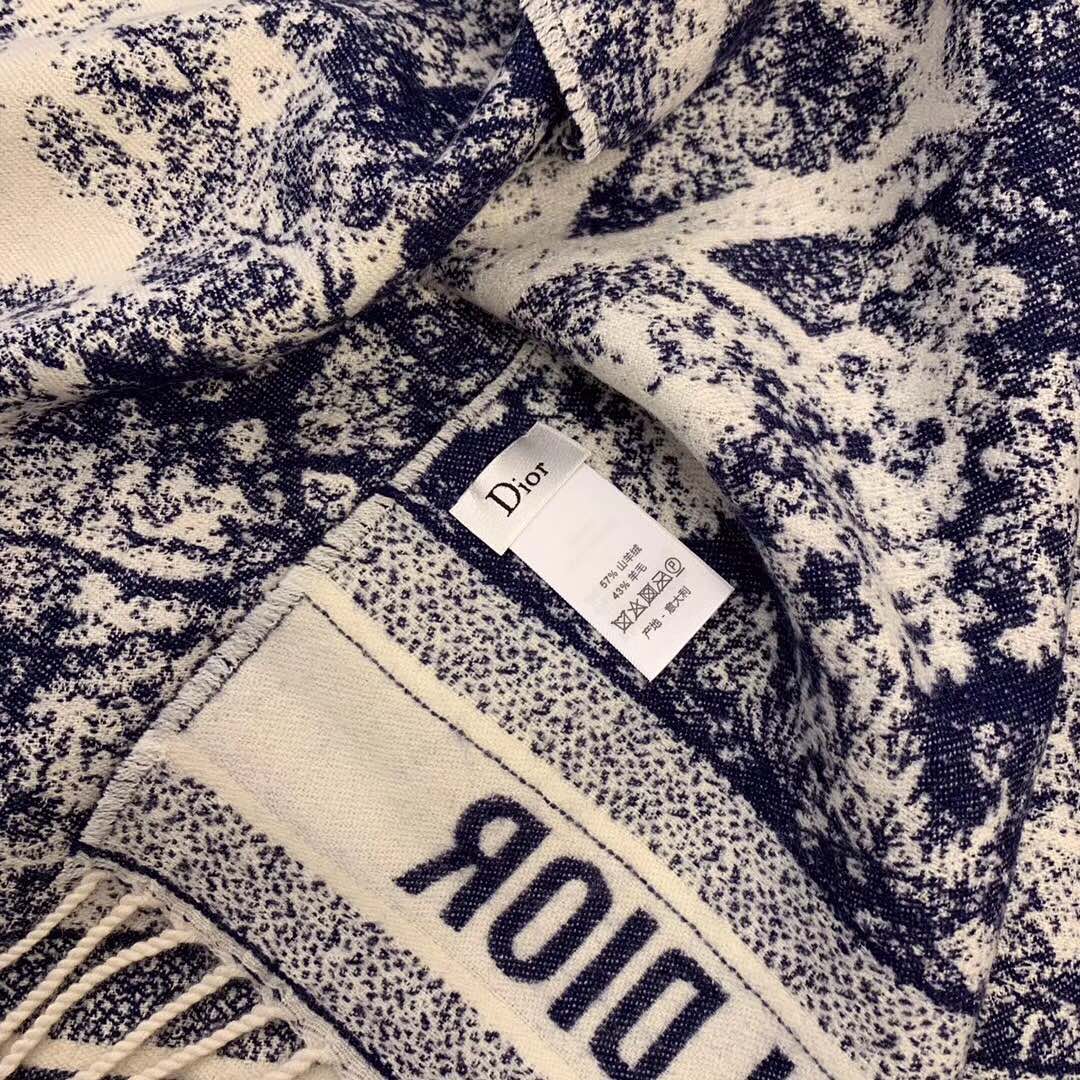 迪D家-頂級原料-叢林方形圍巾披肩140*140cm 57%山羊絨＋53%羊毛