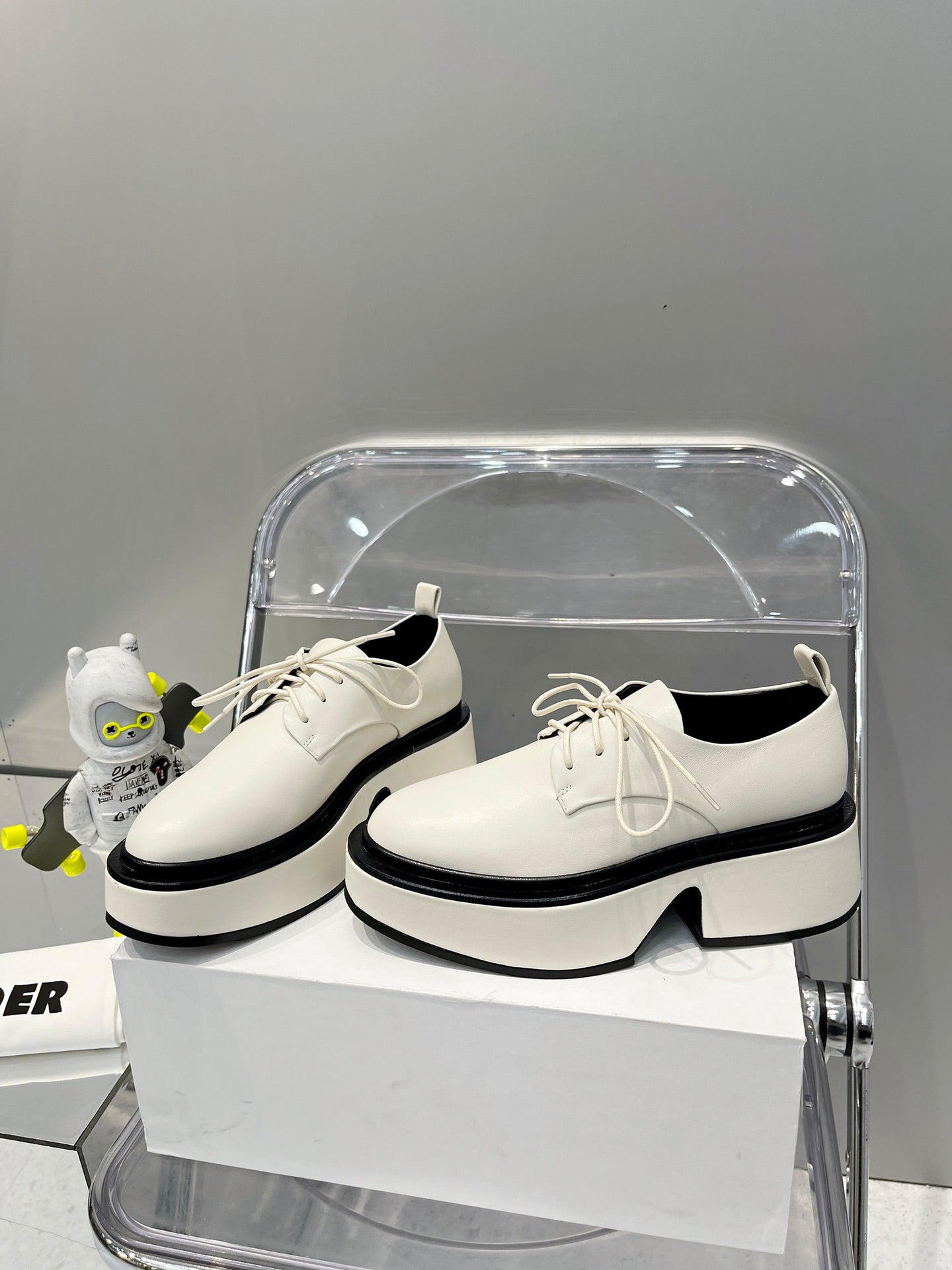 Jil sander-2022秋冬新款 淺口繫帶單鞋