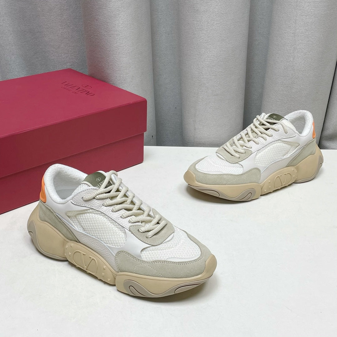 Val-Bubbleback 麂皮運動鞋 白色