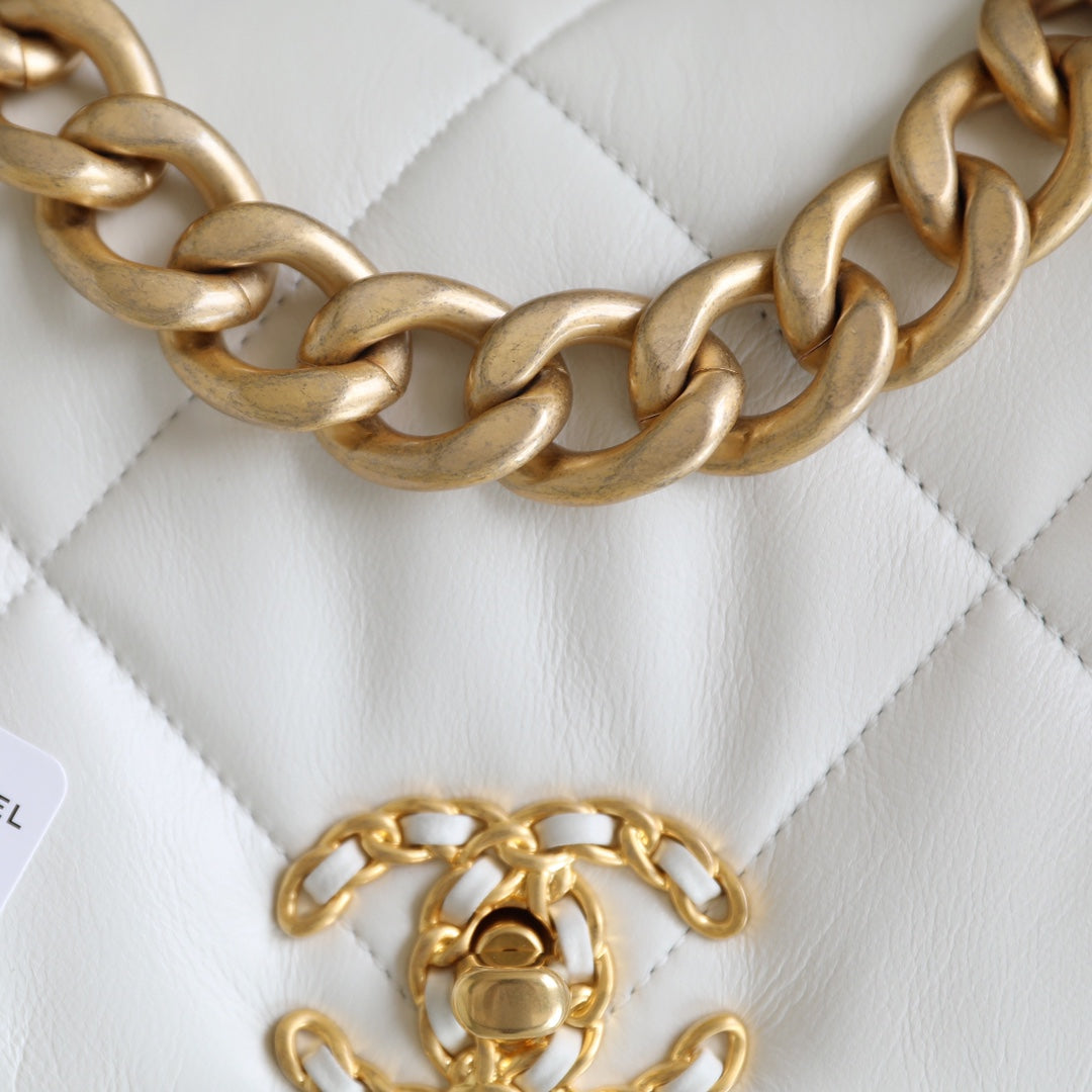 Chanel 19Bag-中號白色