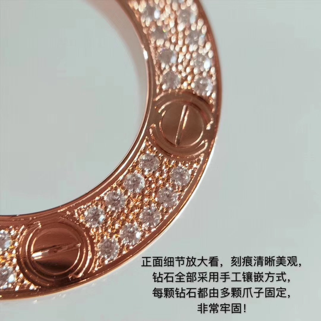 Cartier Love大圓餅滿天星項鍊