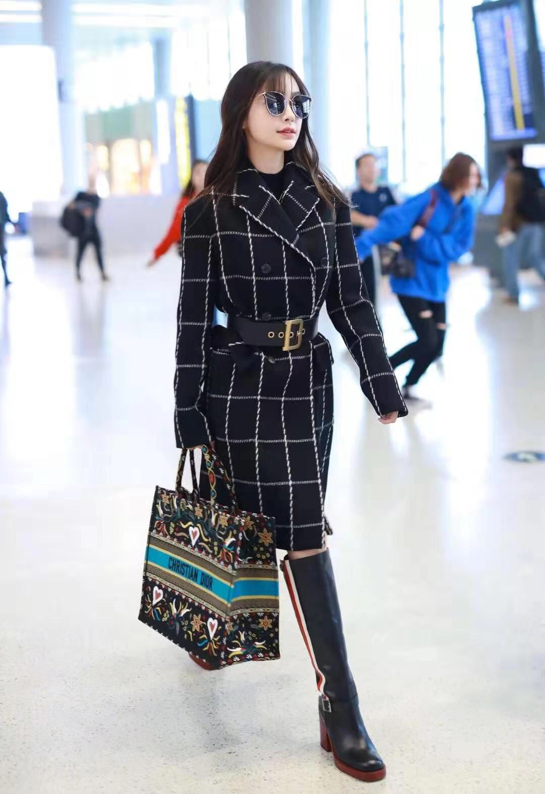 Dior Book Tote-大號41.5cm-黑花