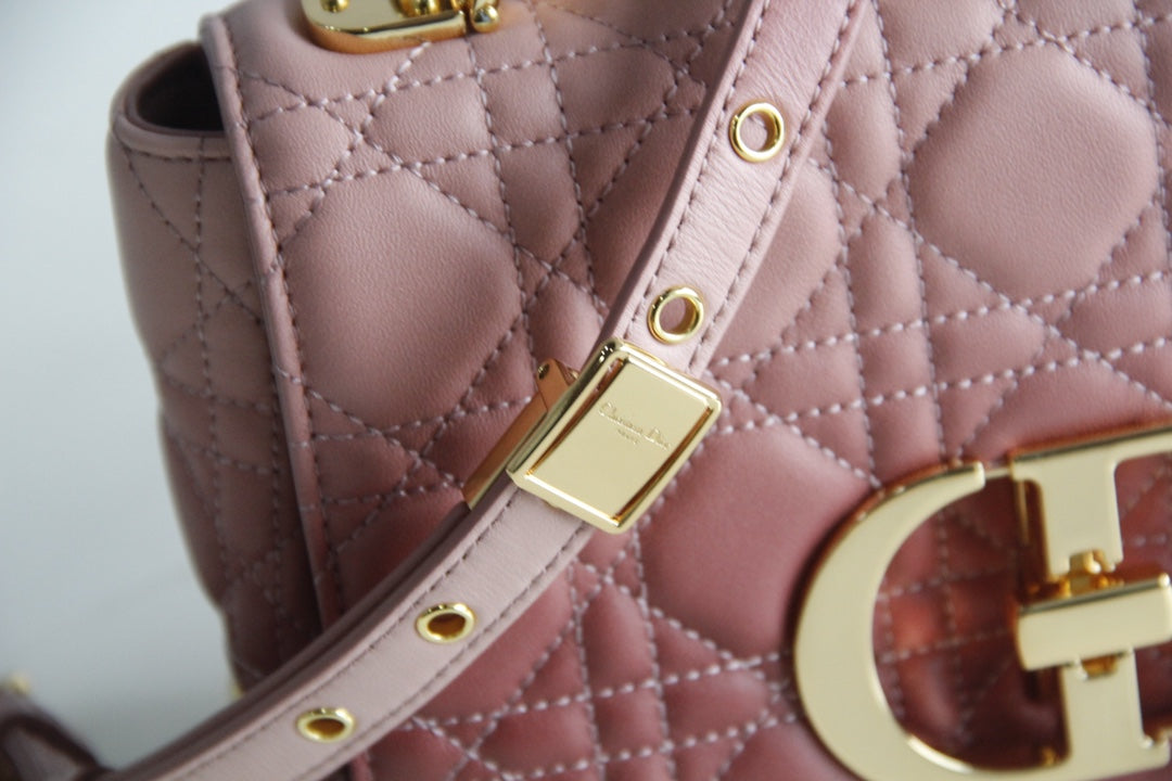 Dior Caro 小號20cm-漸變粉小牛皮