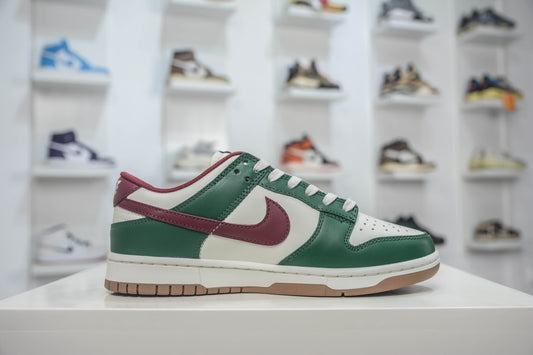 N1KE-Dunk Low Gorge Green  男女同款 綠色紅勾