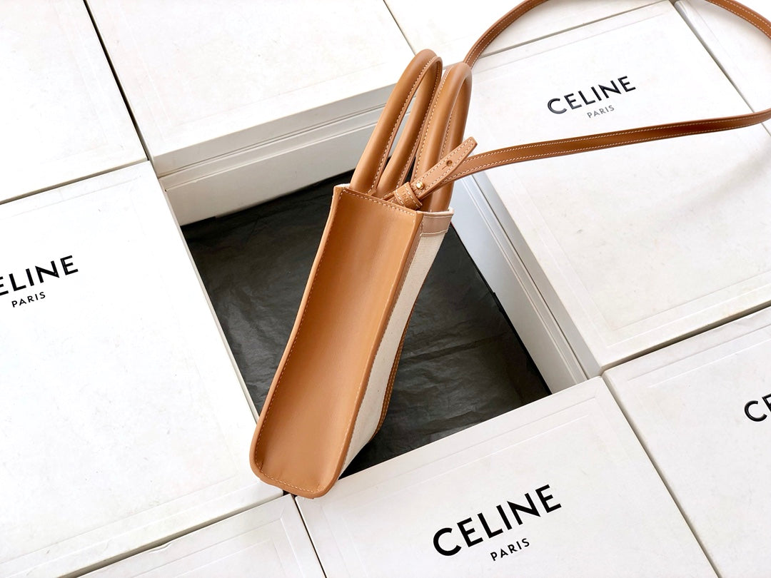 Celine Cabas mini 印花牛皮豎款手袋