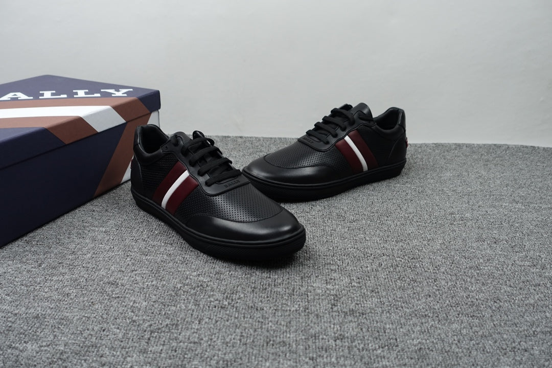 Ball-2022新款 牛皮平底休閒鞋 黑色