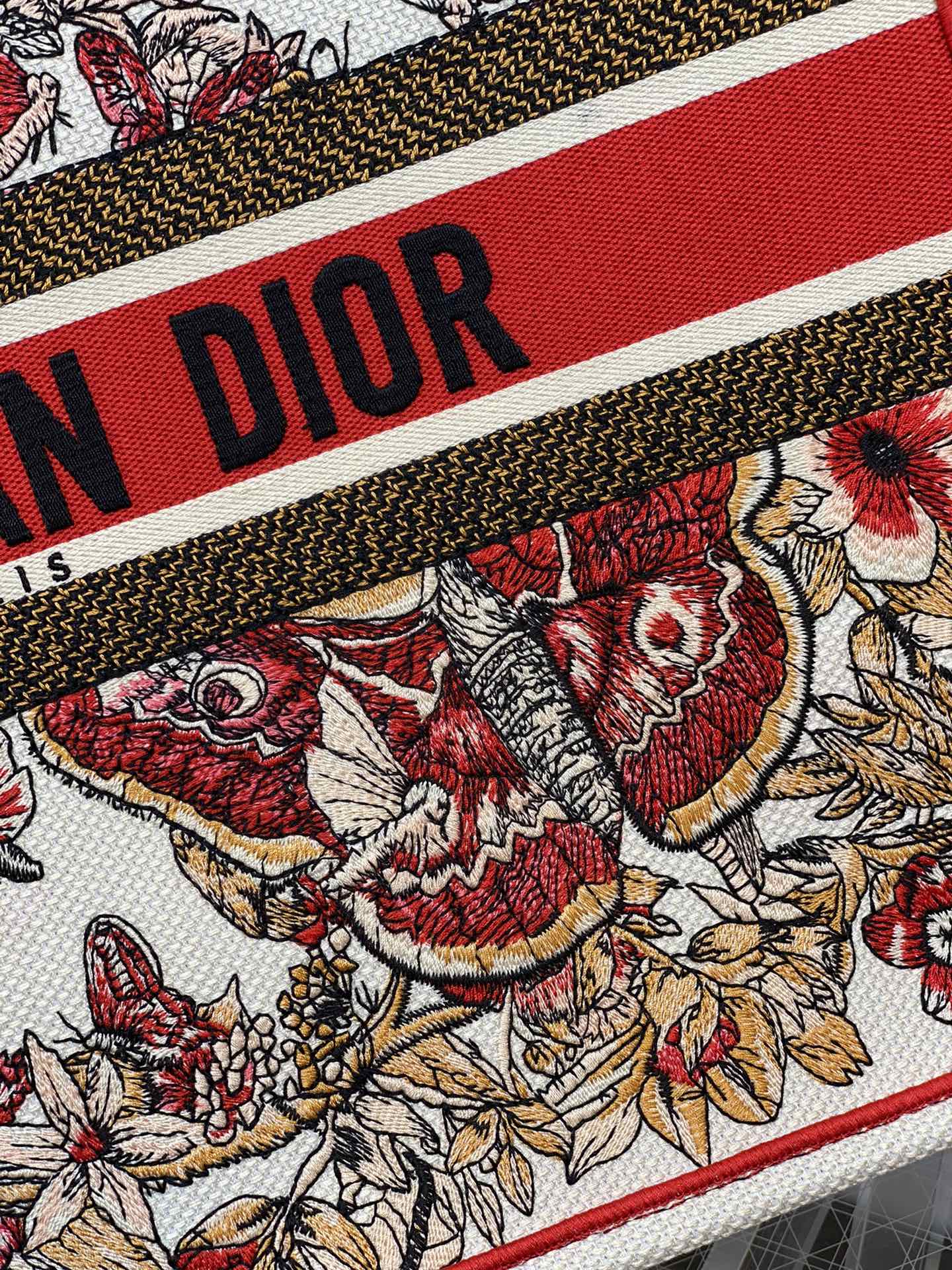 Dior Book Tote-大號41.5cm-蝶戀花刺繡