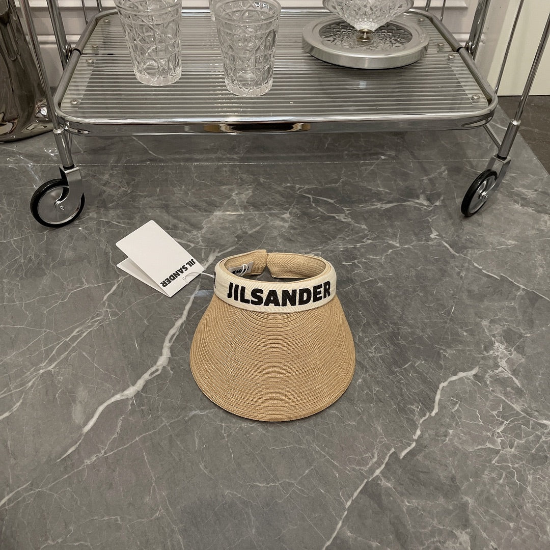 JIL SANDER 草編空頂遮陽帽