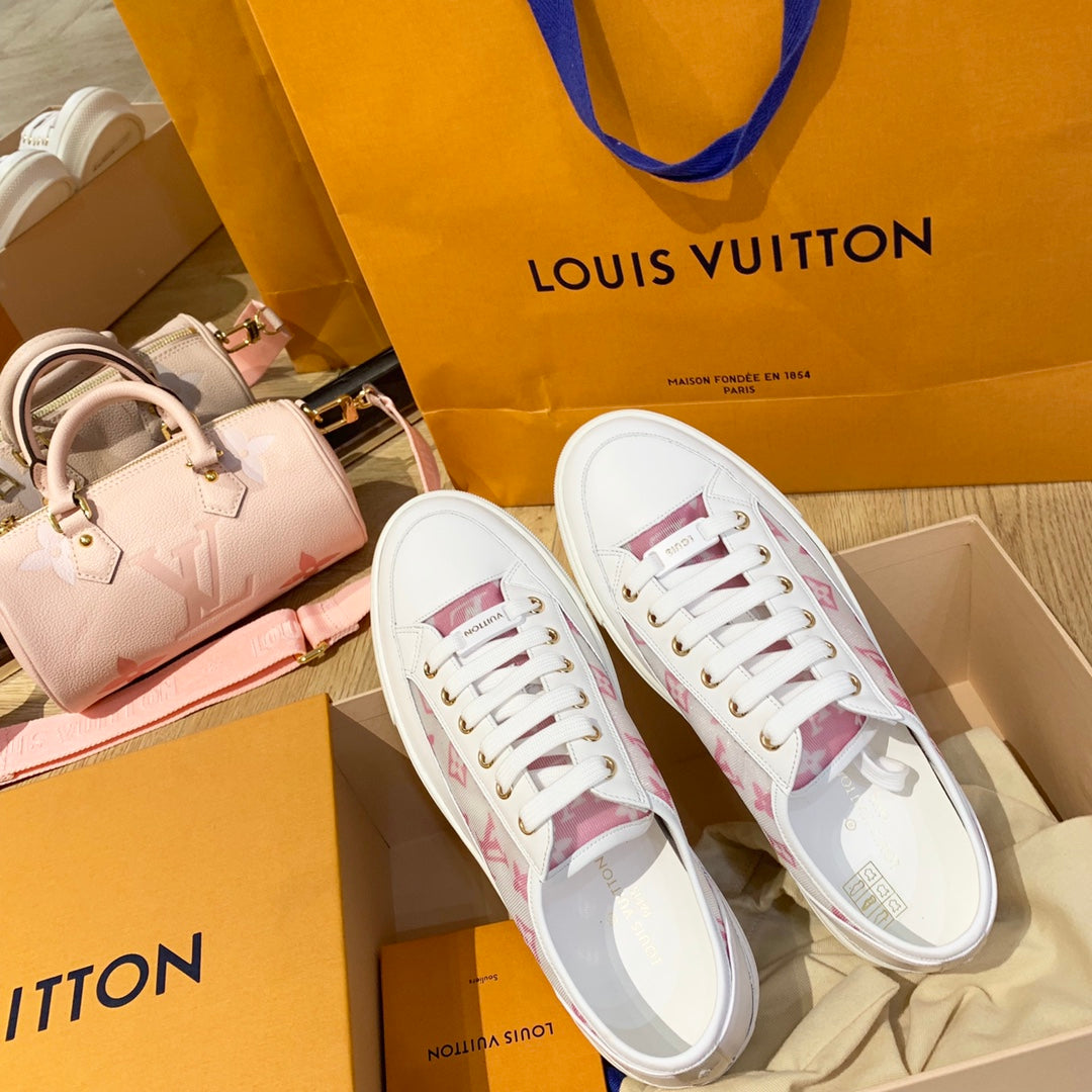 LV鞋-LV Charlie 2022春 低筒 粉色