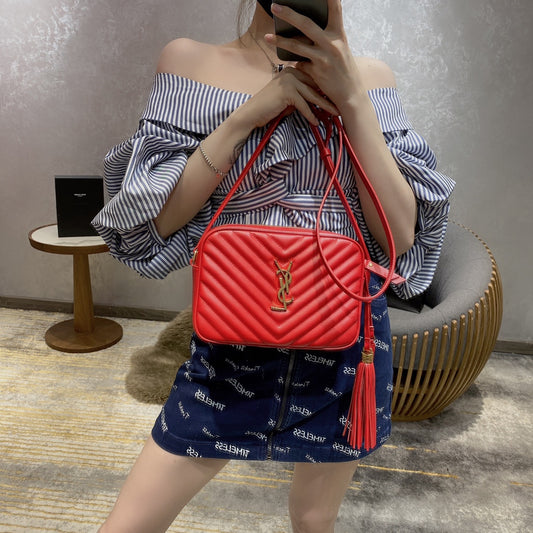 聖Y羅-Lou Bag 相機包-紅色金扣