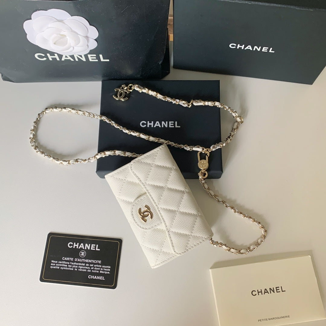 Chanel CF 鏈條零錢卡包