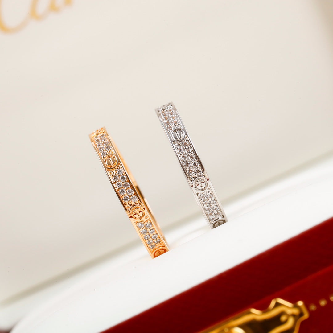 Cartier Love 細版滿天星戒指