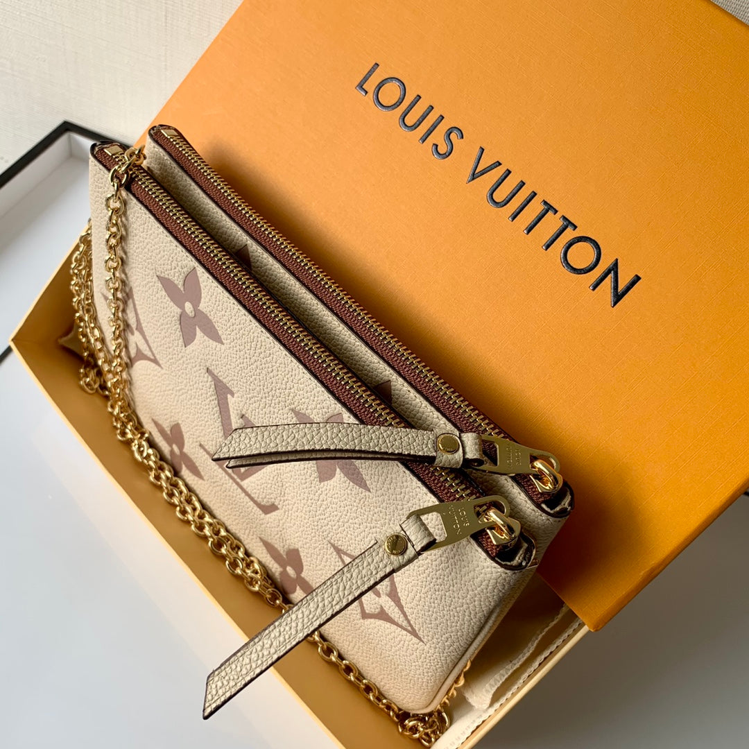 LV M80084 Double Zip Pochette鏈條包