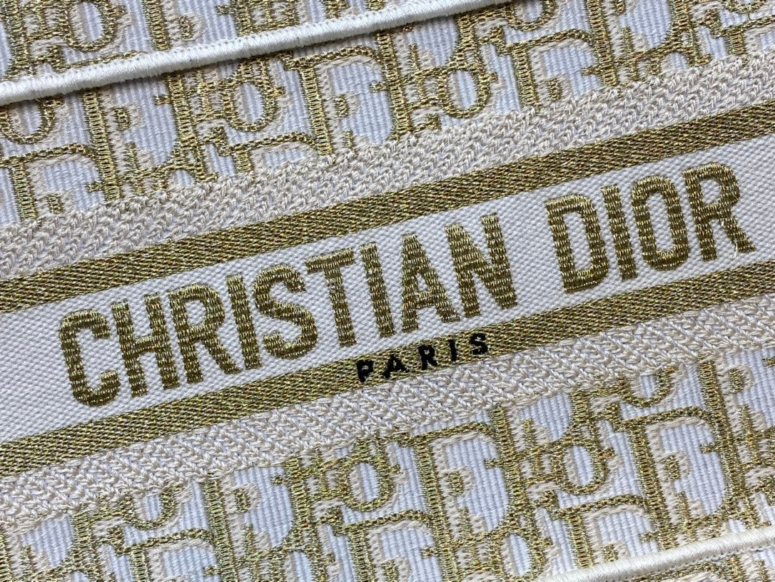 Dior Book Tote-Mini 23cm-金字老花 聖誕限定