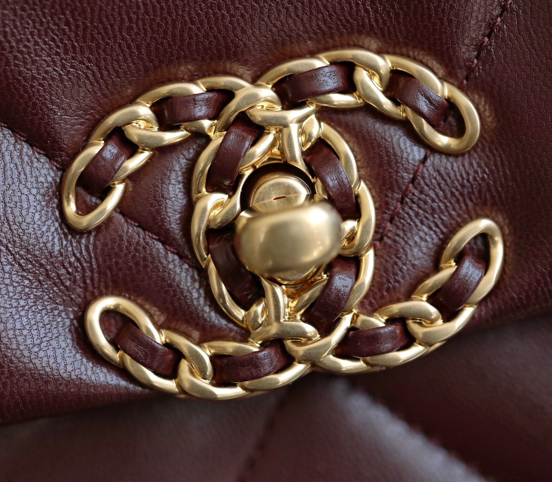 Chanel 19Bag-小號深棗紅