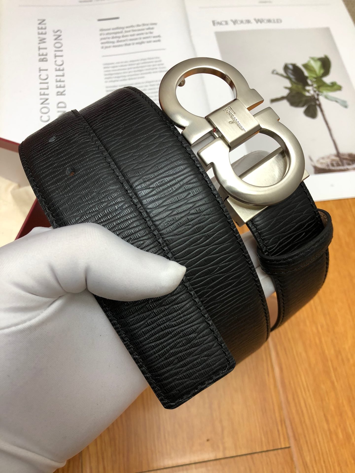 SF菲拉格-皮帶-3.4cm-男款