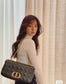 Dior Caro 大號28cm-黑色小牛皮