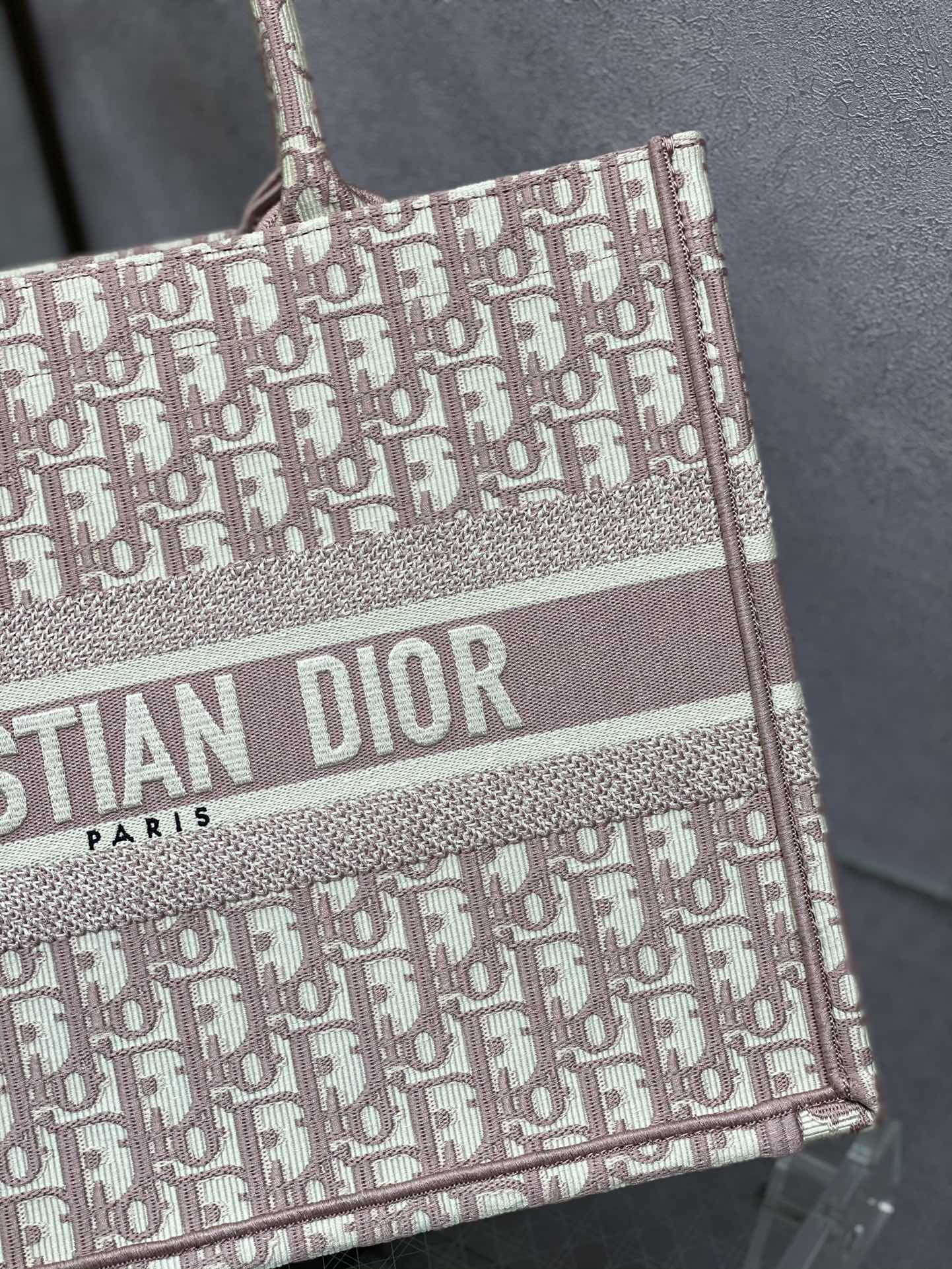 Dior Book Tote-小號36.5cm-粉色老花