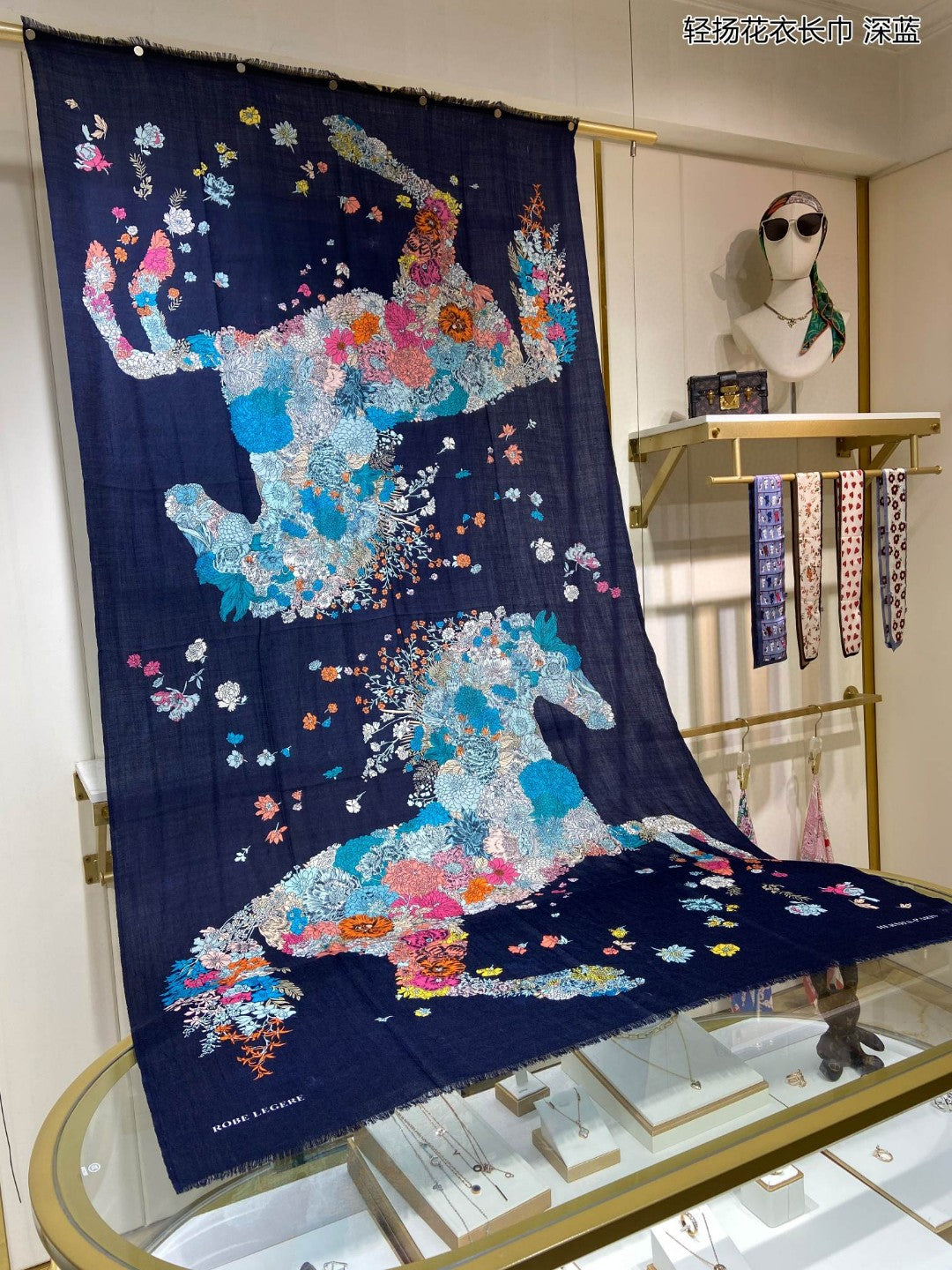 小愛款-輕揚花衣圍巾 110*200cm 100%精選純羊絨
