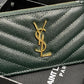 YSL 新品卡包_綠色金扣