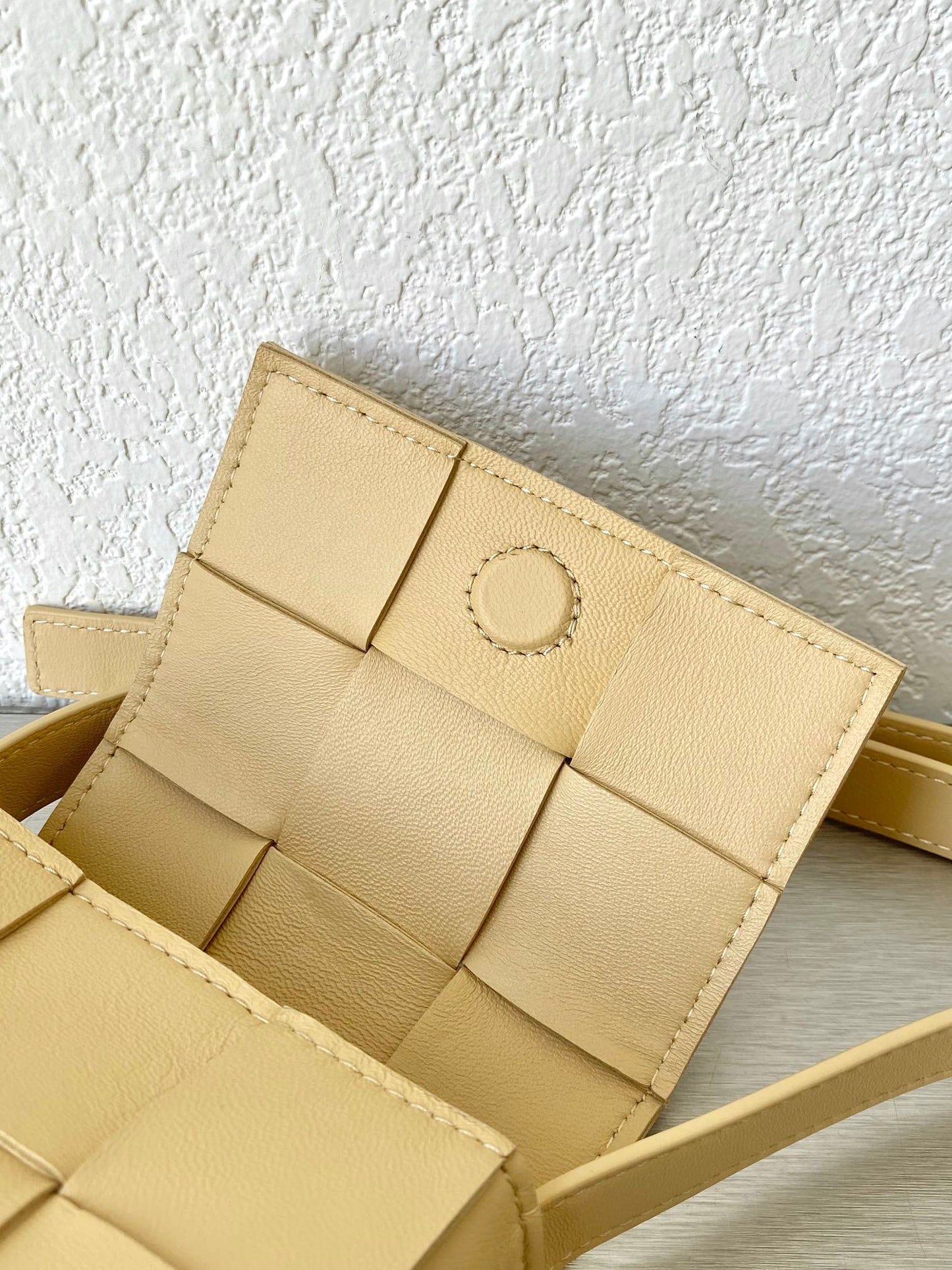 B編織-羊皮方格Mini cassette Bag 迷你編織包 12x8x4cm