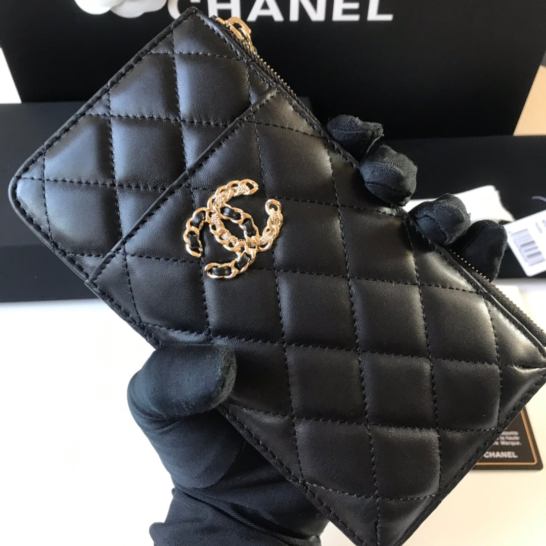 Chanel 拉鍊長夾卡包-扁長夾