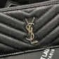 YSL 新品卡包_黑色銀扣